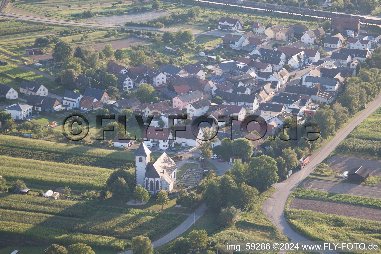 Aerial photograpy of District Urloffen in Appenweier in the state Baden-Wuerttemberg, Germany