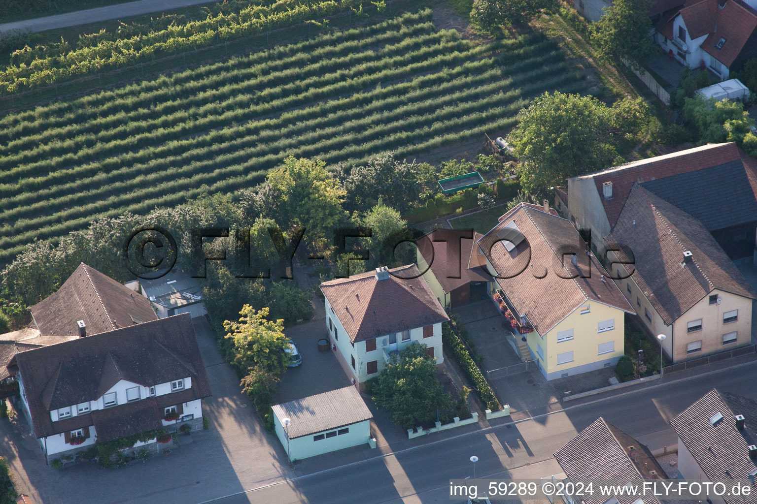 District Urloffen in Appenweier in the state Baden-Wuerttemberg, Germany from above