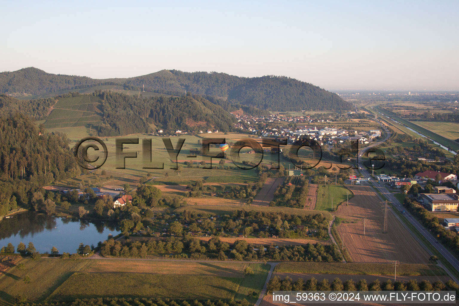 Aerial view of Gengenbach in the state Baden-Wuerttemberg, Germany