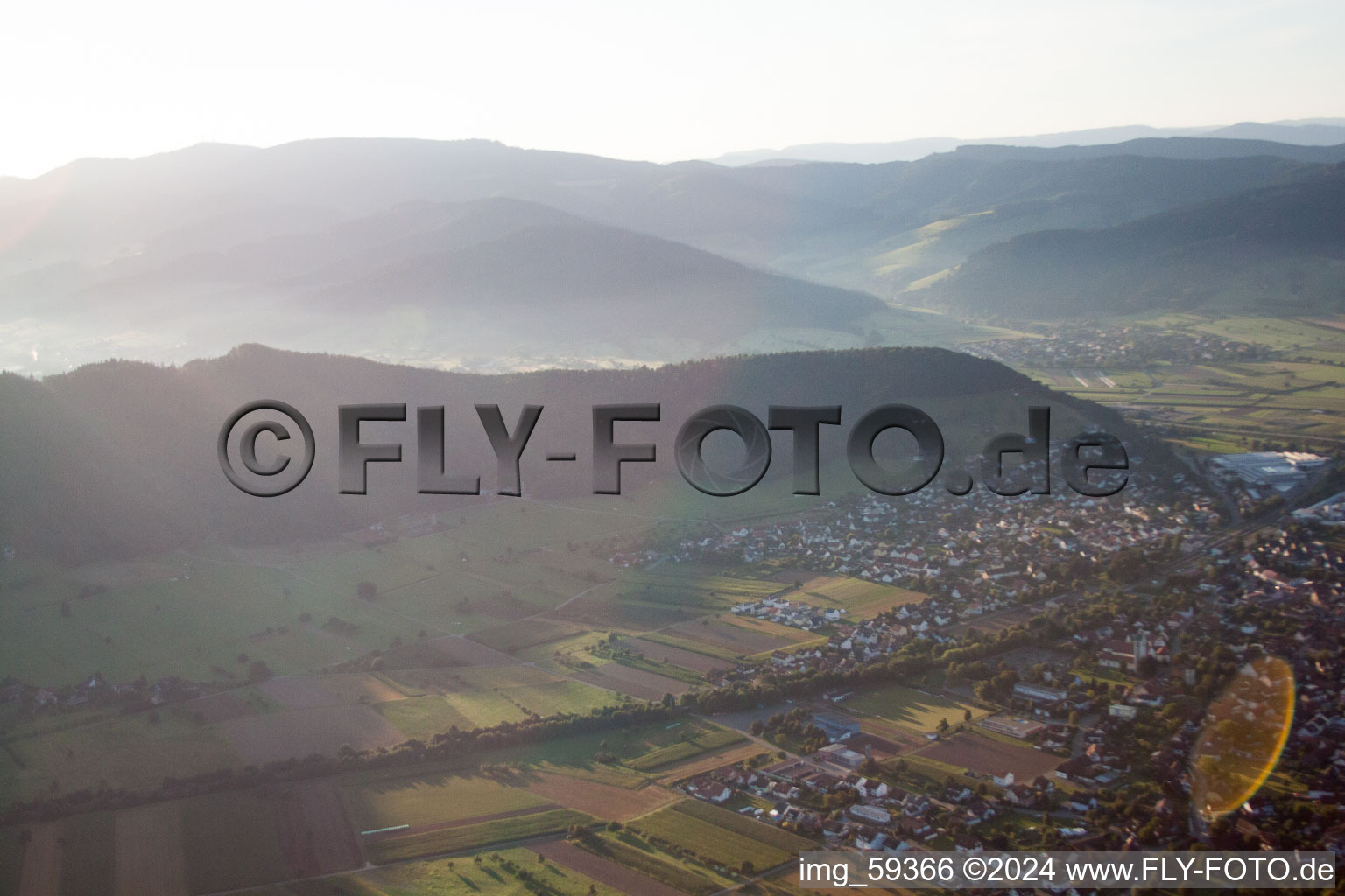 Biberach in the state Baden-Wuerttemberg, Germany seen from above