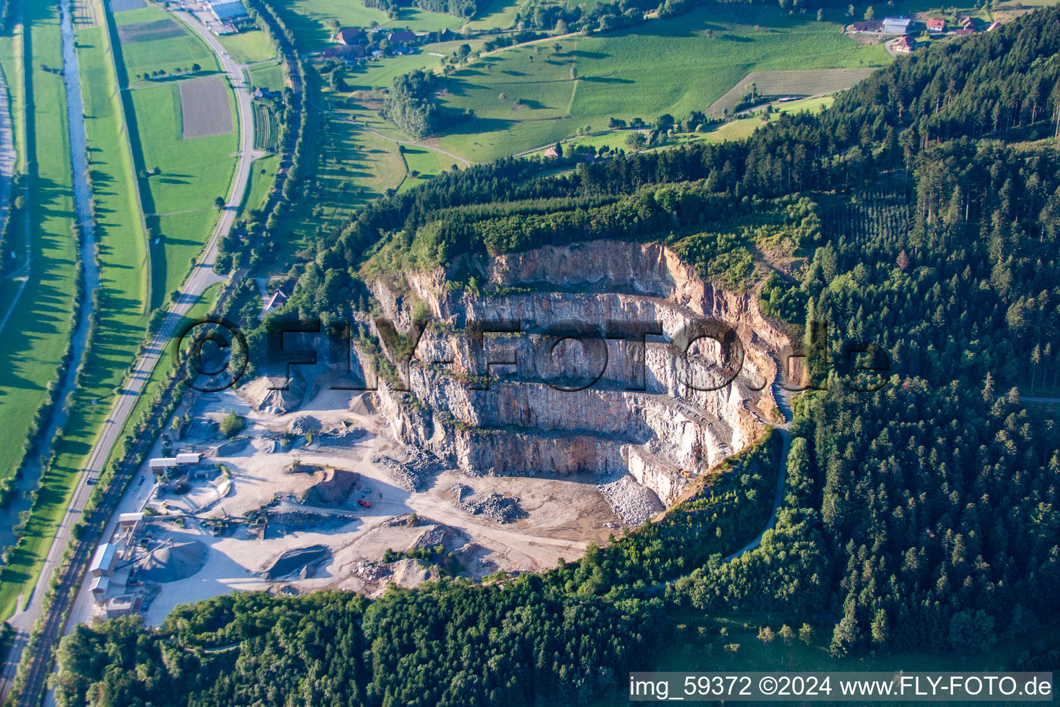 Gravel works Steinach in Steinach in the state Baden-Wuerttemberg, Germany