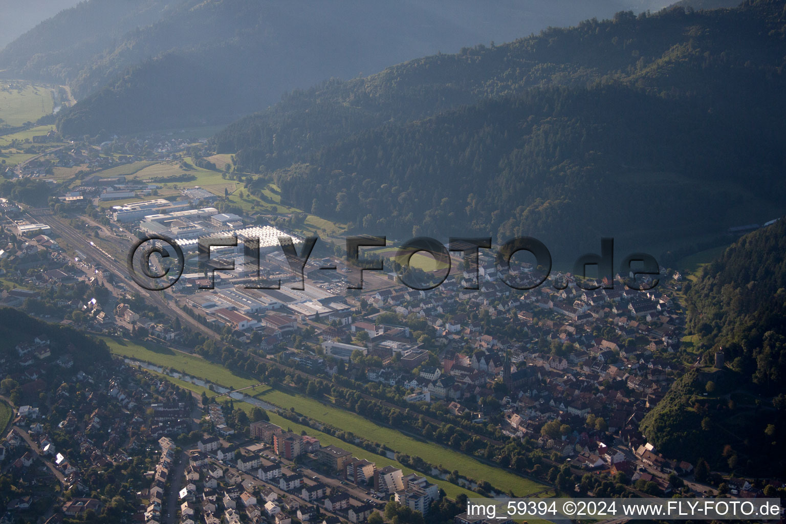 Biberach in the state Baden-Wuerttemberg, Germany viewn from the air