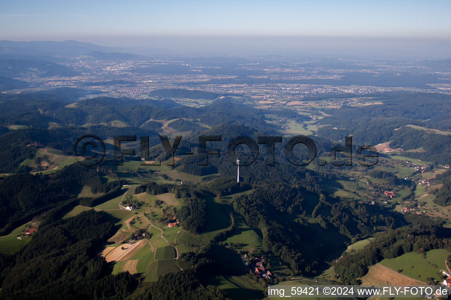 Aerial view of Oberspitzenbach in the state Baden-Wuerttemberg, Germany