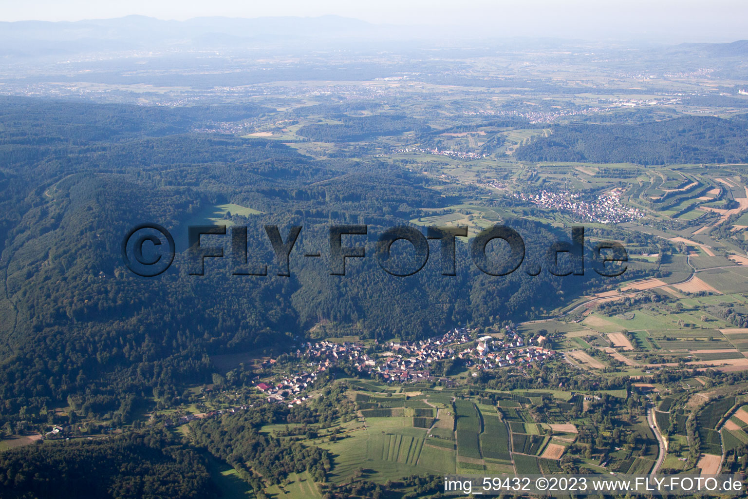 Aerial view of Bleichheim in the state Baden-Wuerttemberg, Germany
