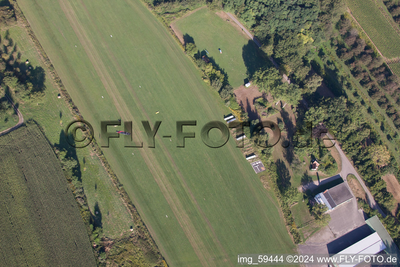 Oblique view of Gliding in Altdorf-Wallburg in the state Baden-Wuerttemberg, Germany