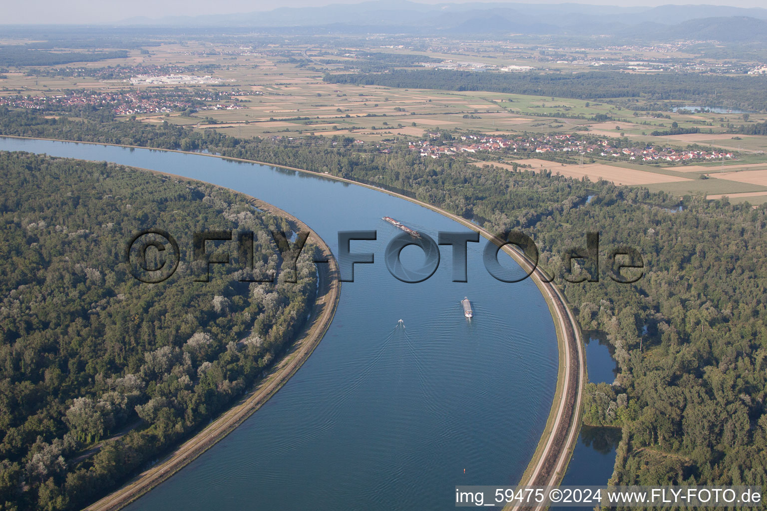 Rhinau in the state Bas-Rhin, France