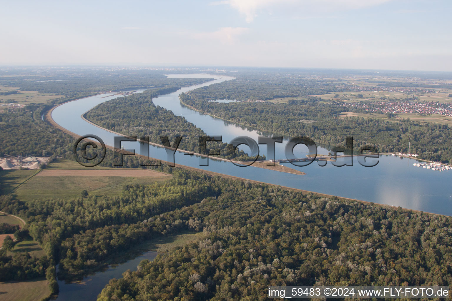 Aerial photograpy of Daubensand in the state Bas-Rhin, France