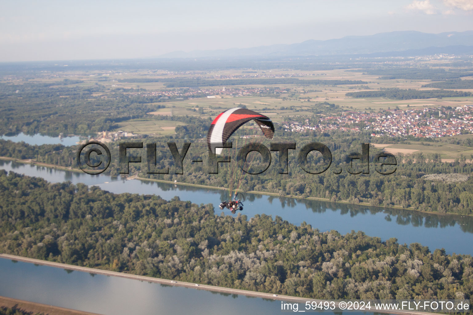 Oblique view of Daubensand in the state Bas-Rhin, France