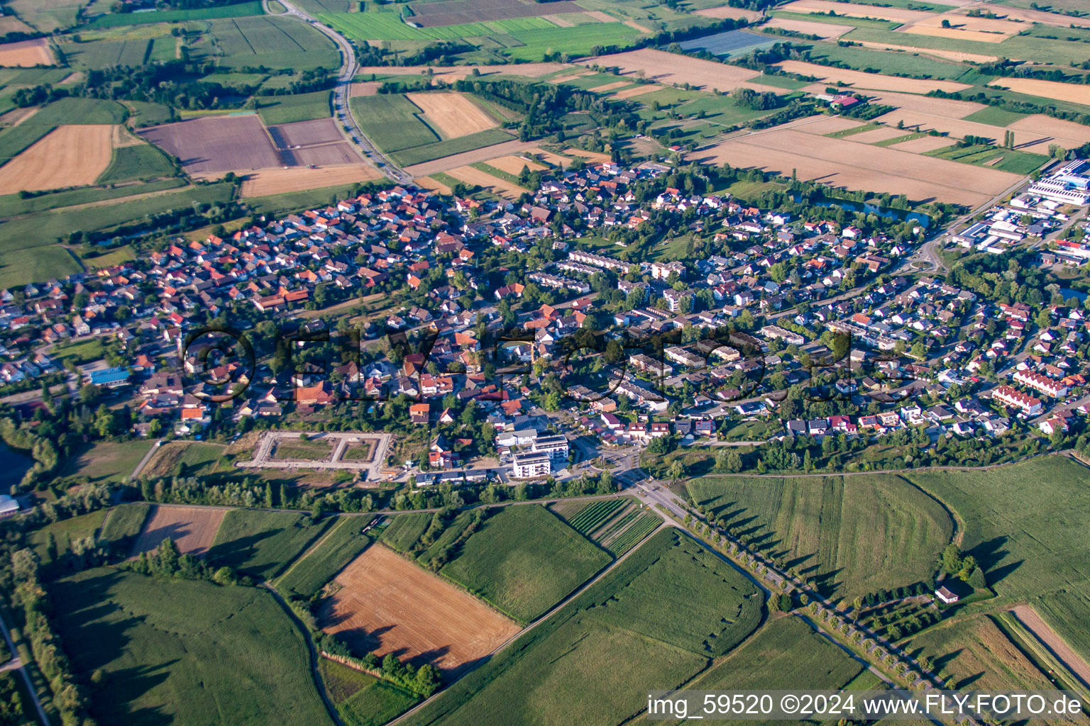 Town View of the streets and houses of the residential areas in Kehl in the state Baden-Wurttemberg, Germany