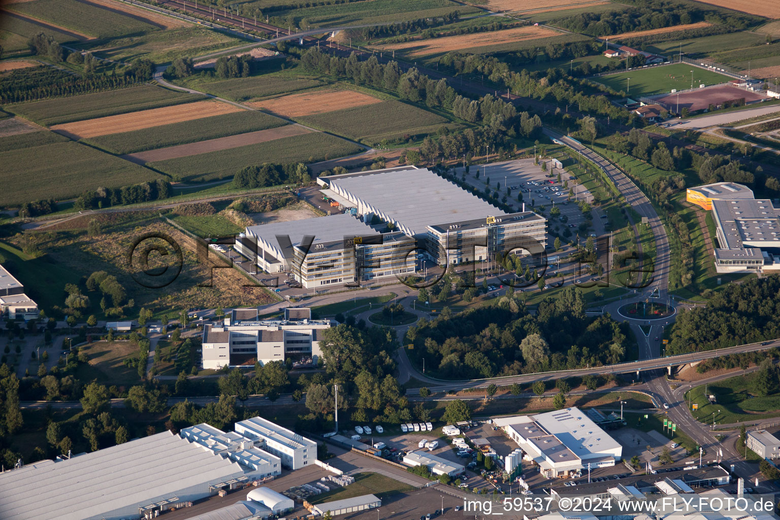 Aerial photograpy of LuK in the district Vimbuch in Bühl in the state Baden-Wuerttemberg, Germany