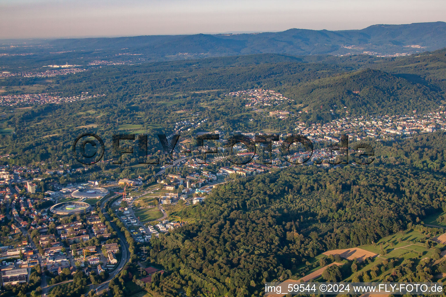 From the south in the district Oos in Baden-Baden in the state Baden-Wuerttemberg, Germany