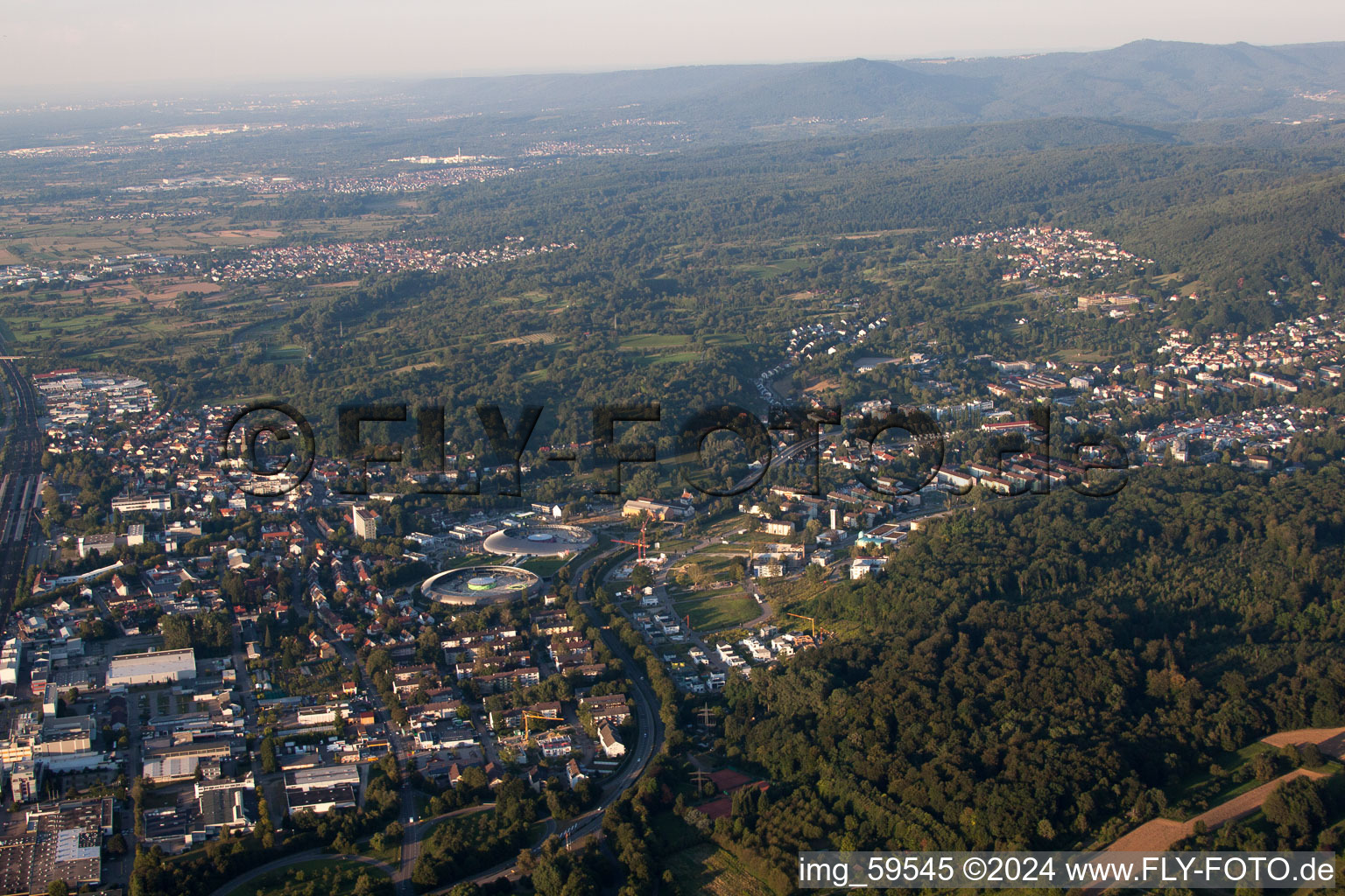 From the southwest in the district Oos in Baden-Baden in the state Baden-Wuerttemberg, Germany