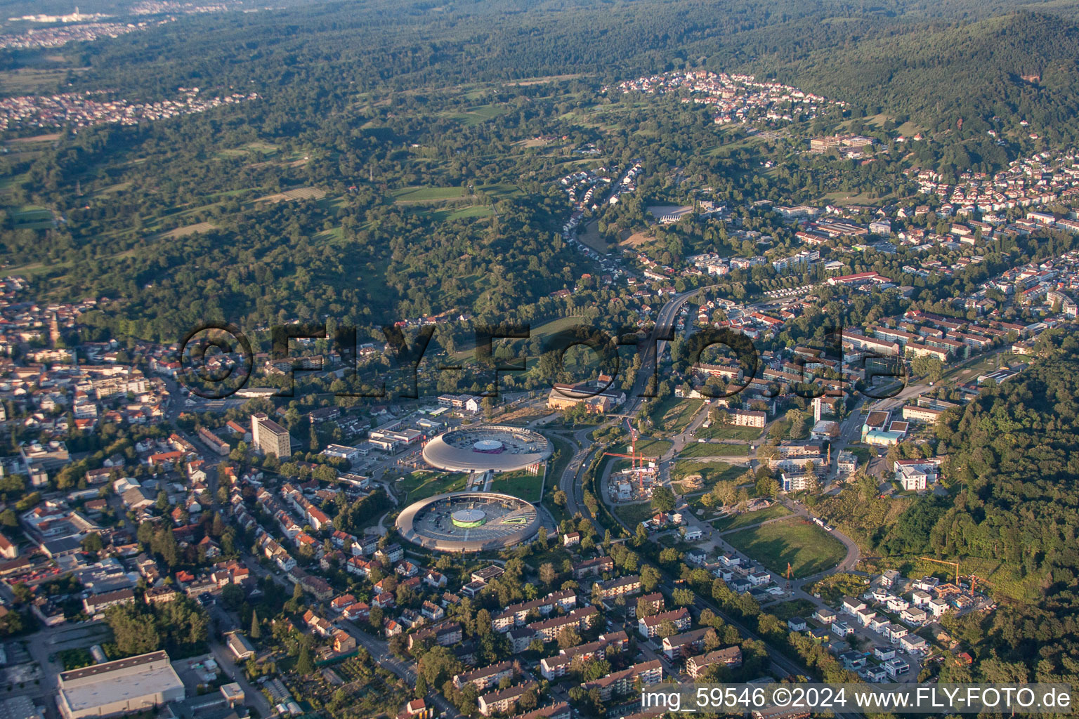 Shopping Cite from the southwest in the district Oos in Baden-Baden in the state Baden-Wuerttemberg, Germany