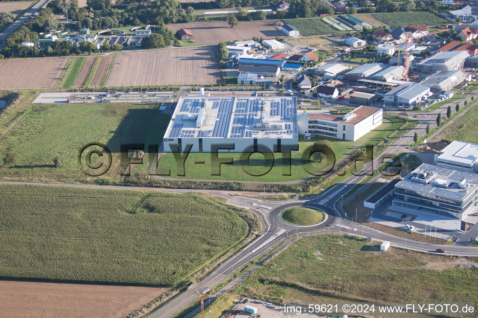 Drone image of Rülzheim in the state Rhineland-Palatinate, Germany