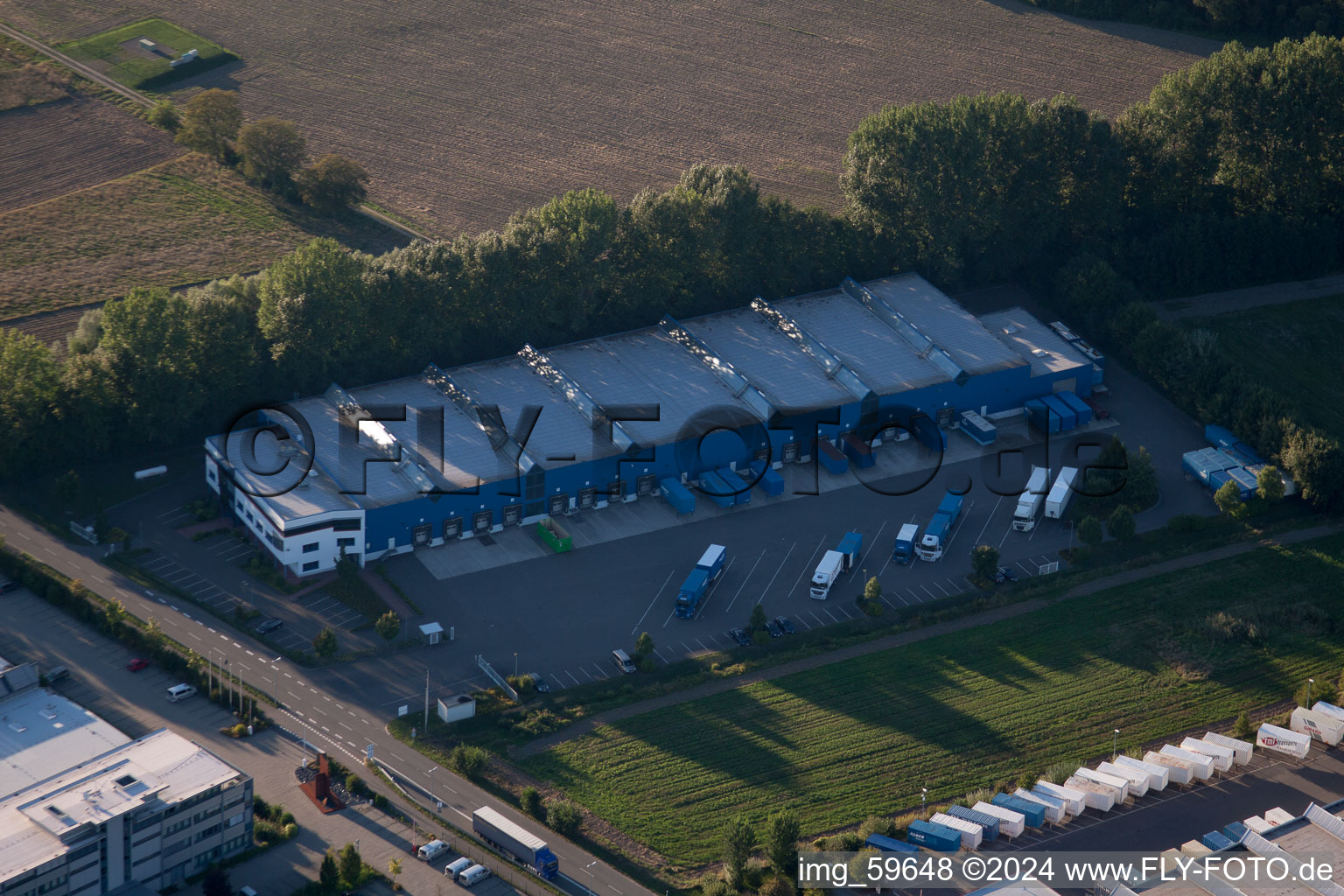 Germersheim in the state Rhineland-Palatinate, Germany seen from a drone