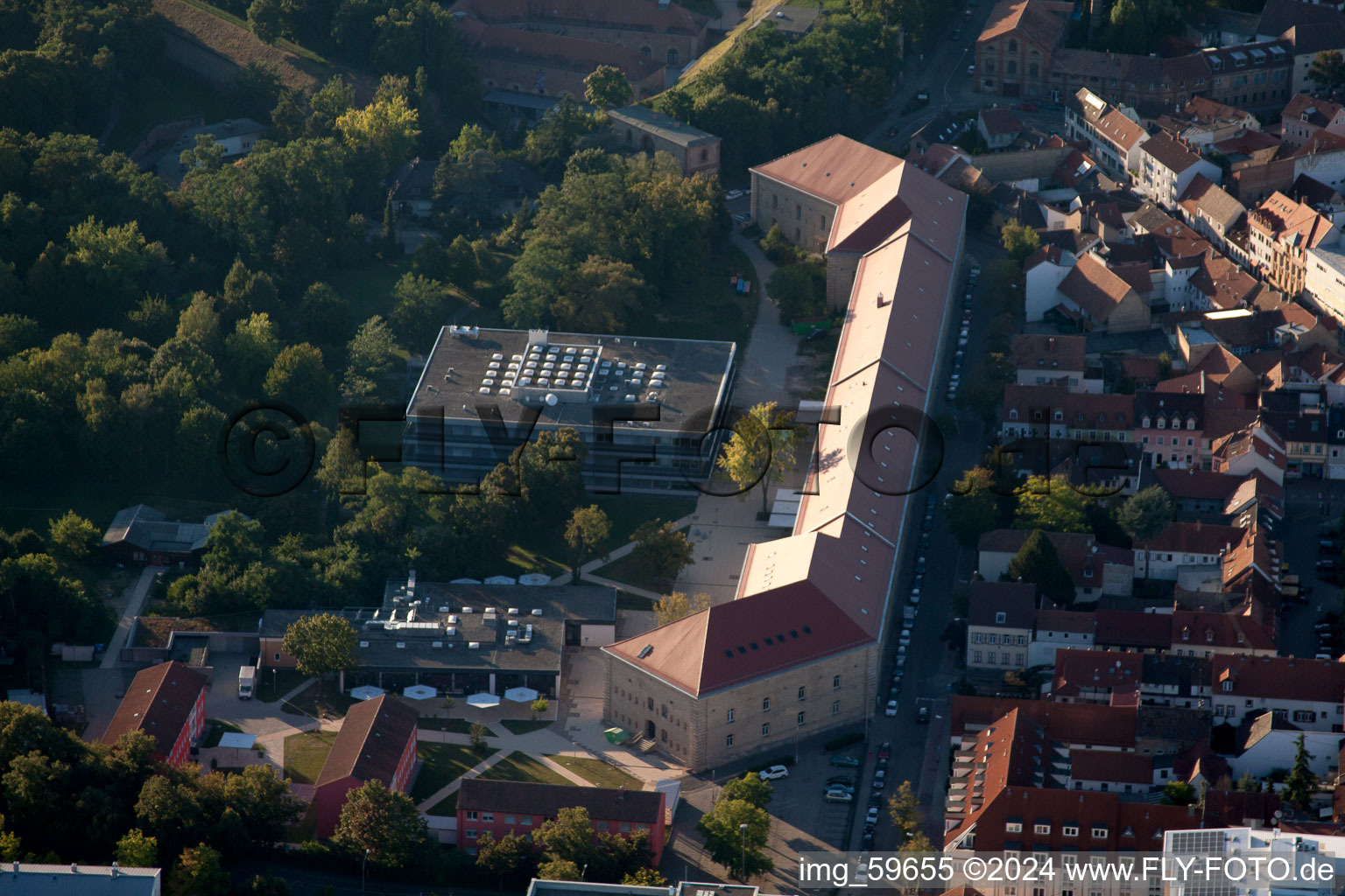 Drone image of Germersheim in the state Rhineland-Palatinate, Germany