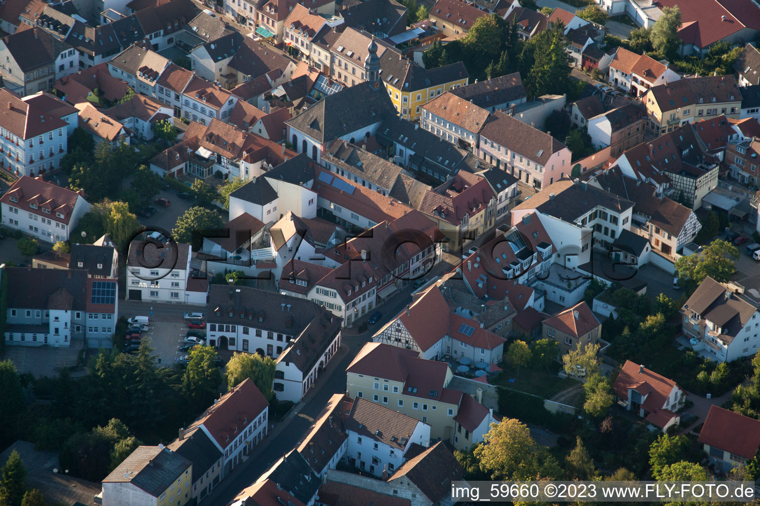 Germersheim in the state Rhineland-Palatinate, Germany from the drone perspective