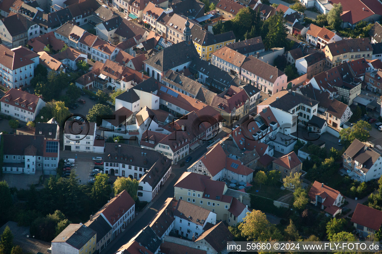 Aerial photograpy of Germersheim in the state Rhineland-Palatinate, Germany