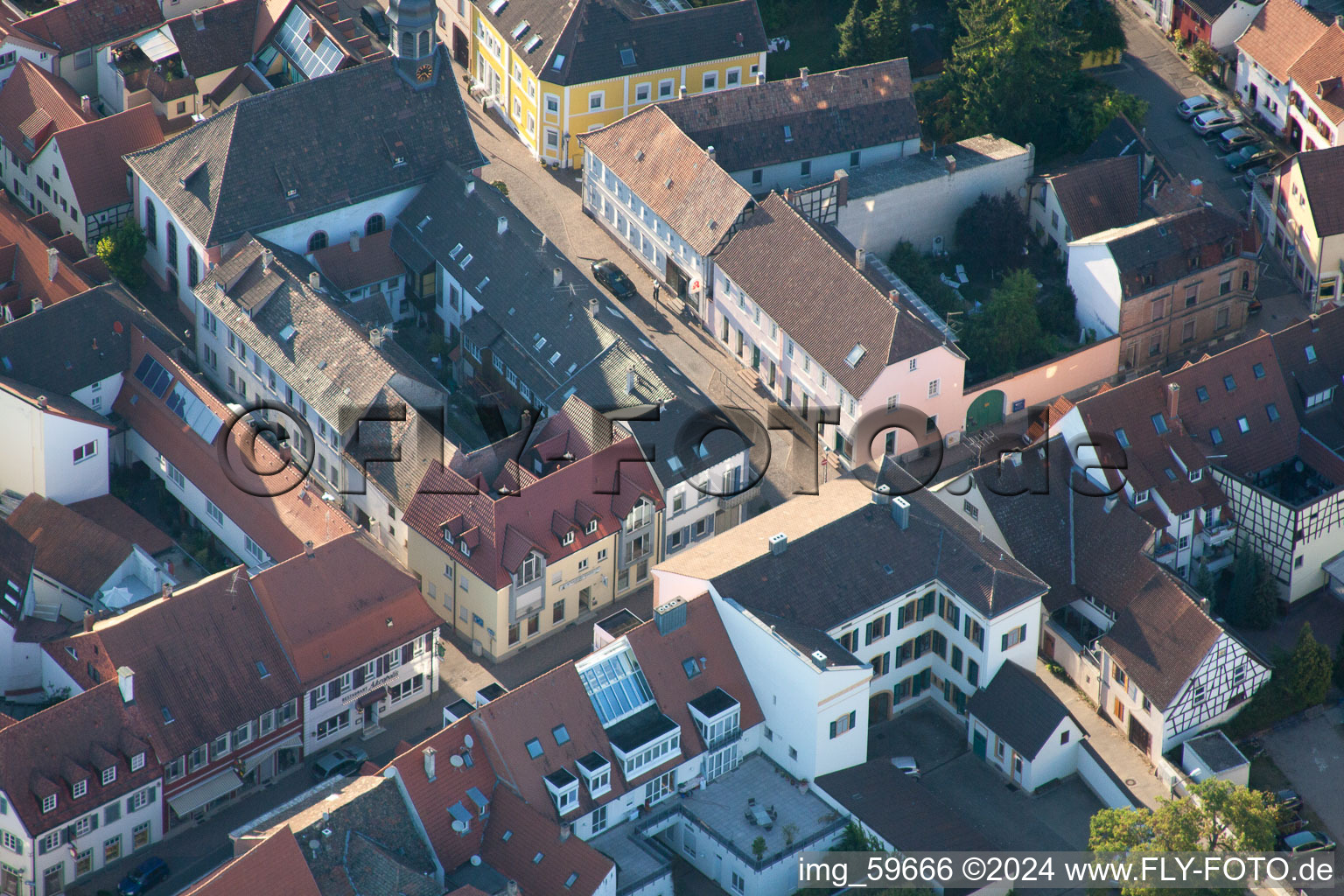 Germersheim in the state Rhineland-Palatinate, Germany from above