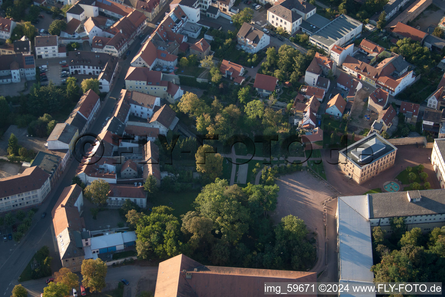 Germersheim in the state Rhineland-Palatinate, Germany seen from above