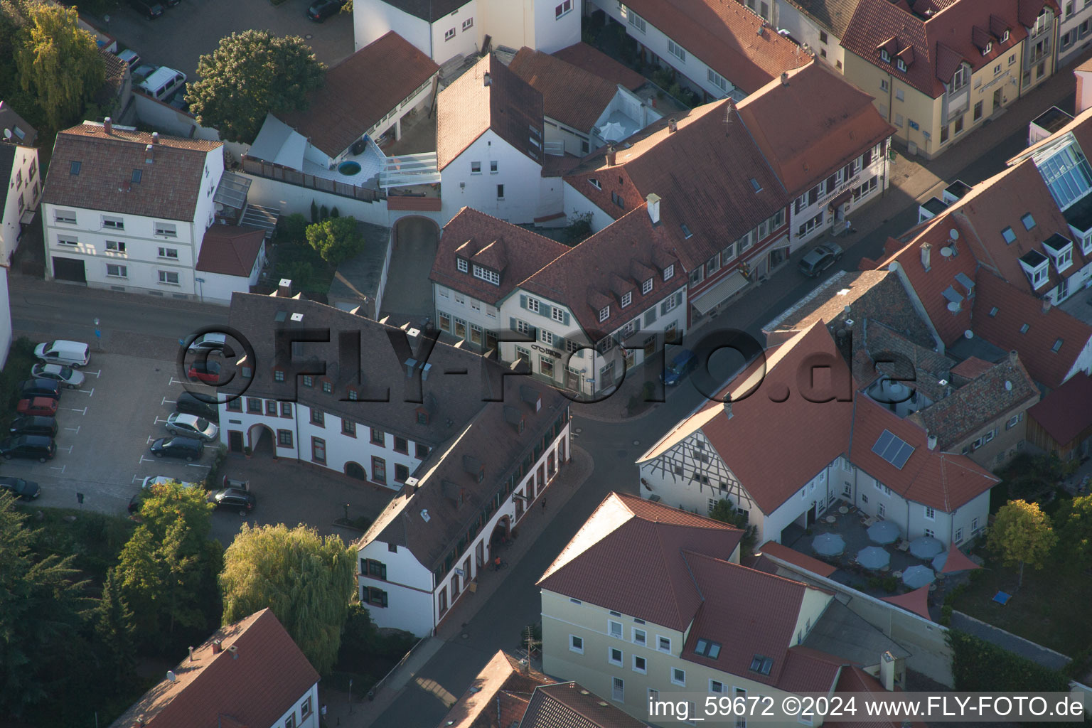 Germersheim in the state Rhineland-Palatinate, Germany from the plane