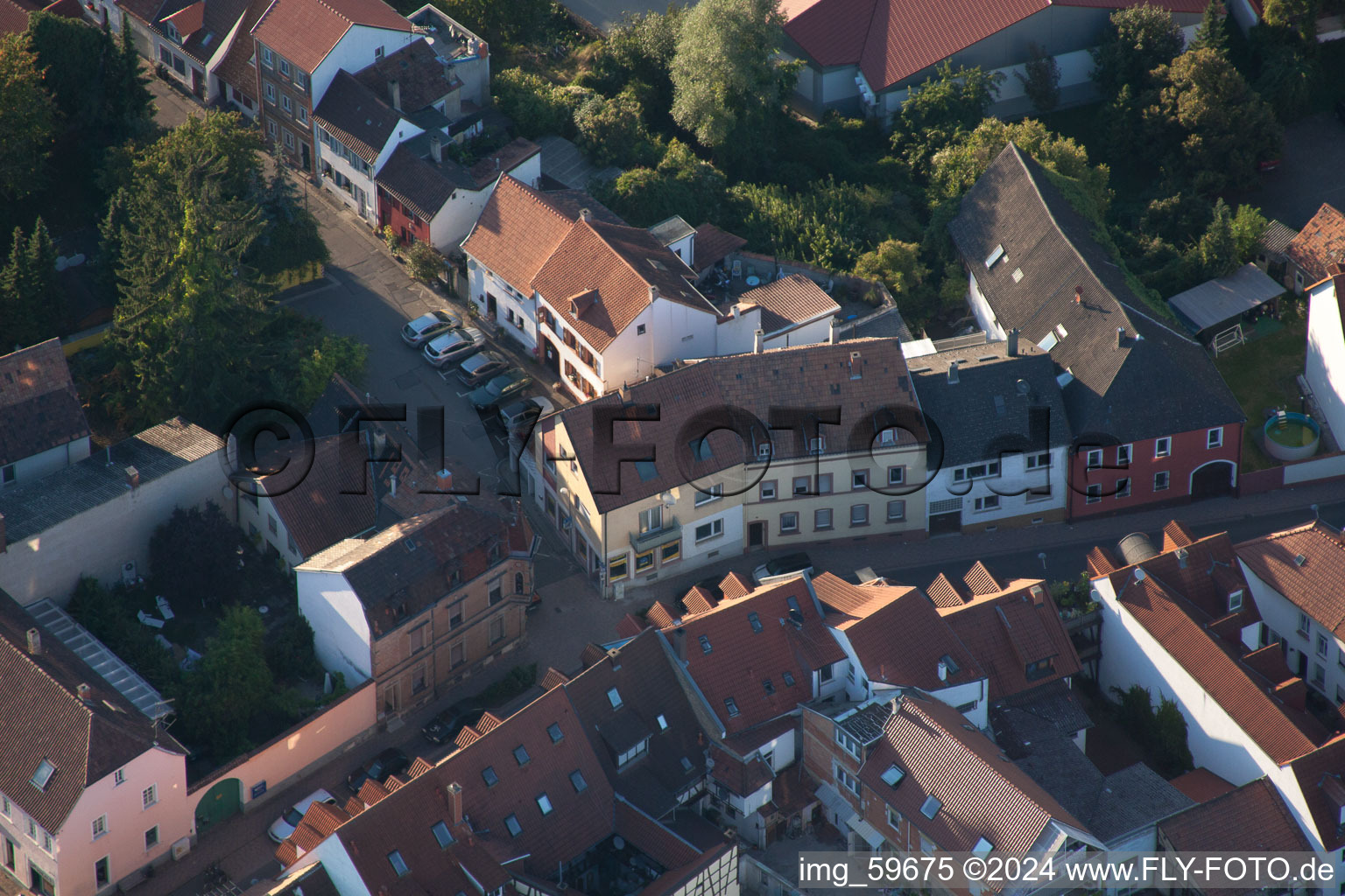 Germersheim in the state Rhineland-Palatinate, Germany viewn from the air