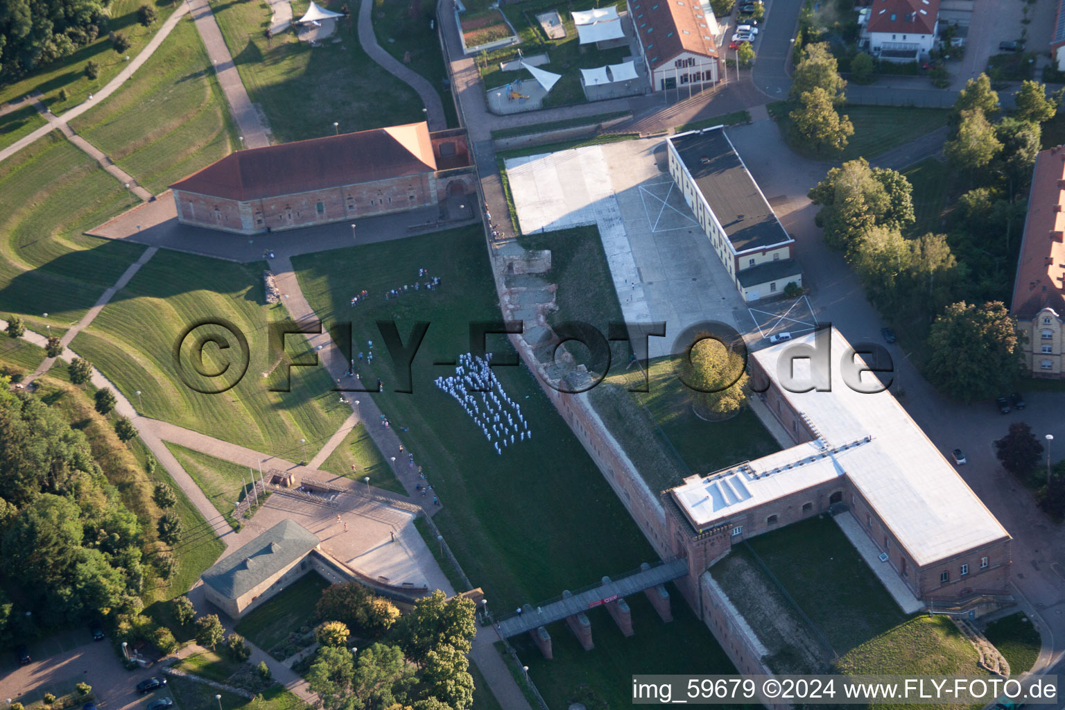 Drone image of Germersheim in the state Rhineland-Palatinate, Germany