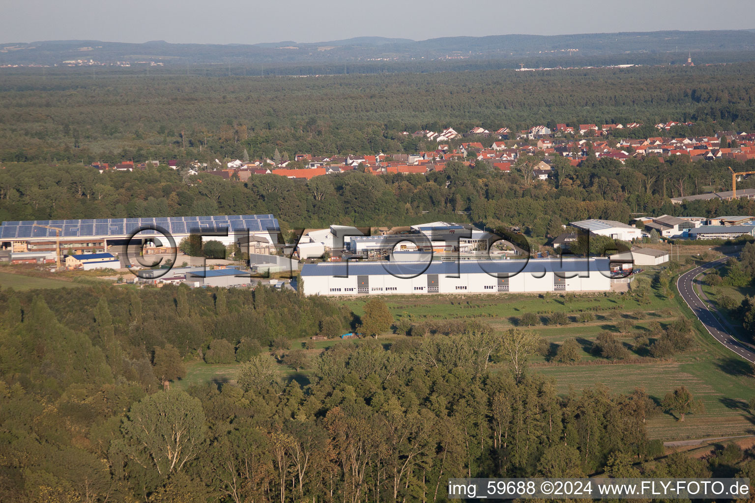 IGB from the south in Philippsburg in the state Baden-Wuerttemberg, Germany