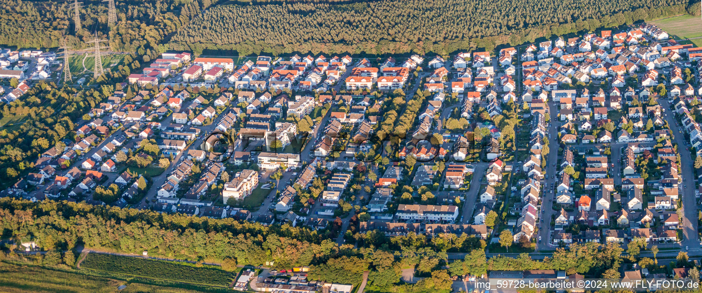 The district North in the district Eggenstein in Eggenstein-Leopoldshafen in the state Baden-Wurttemberg, Germany