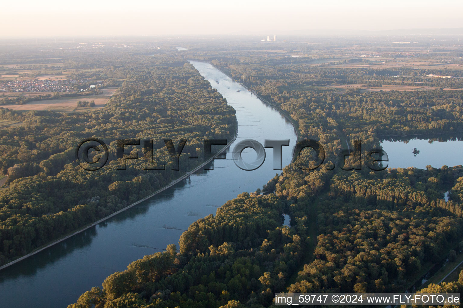 Aerial view of District Eggenstein in Eggenstein-Leopoldshafen in the state Baden-Wuerttemberg, Germany