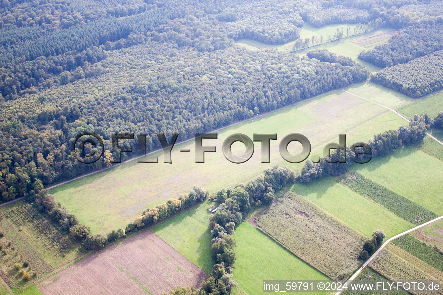 Aerial photograpy of Model airfield in Rülzheim in the state Rhineland-Palatinate, Germany