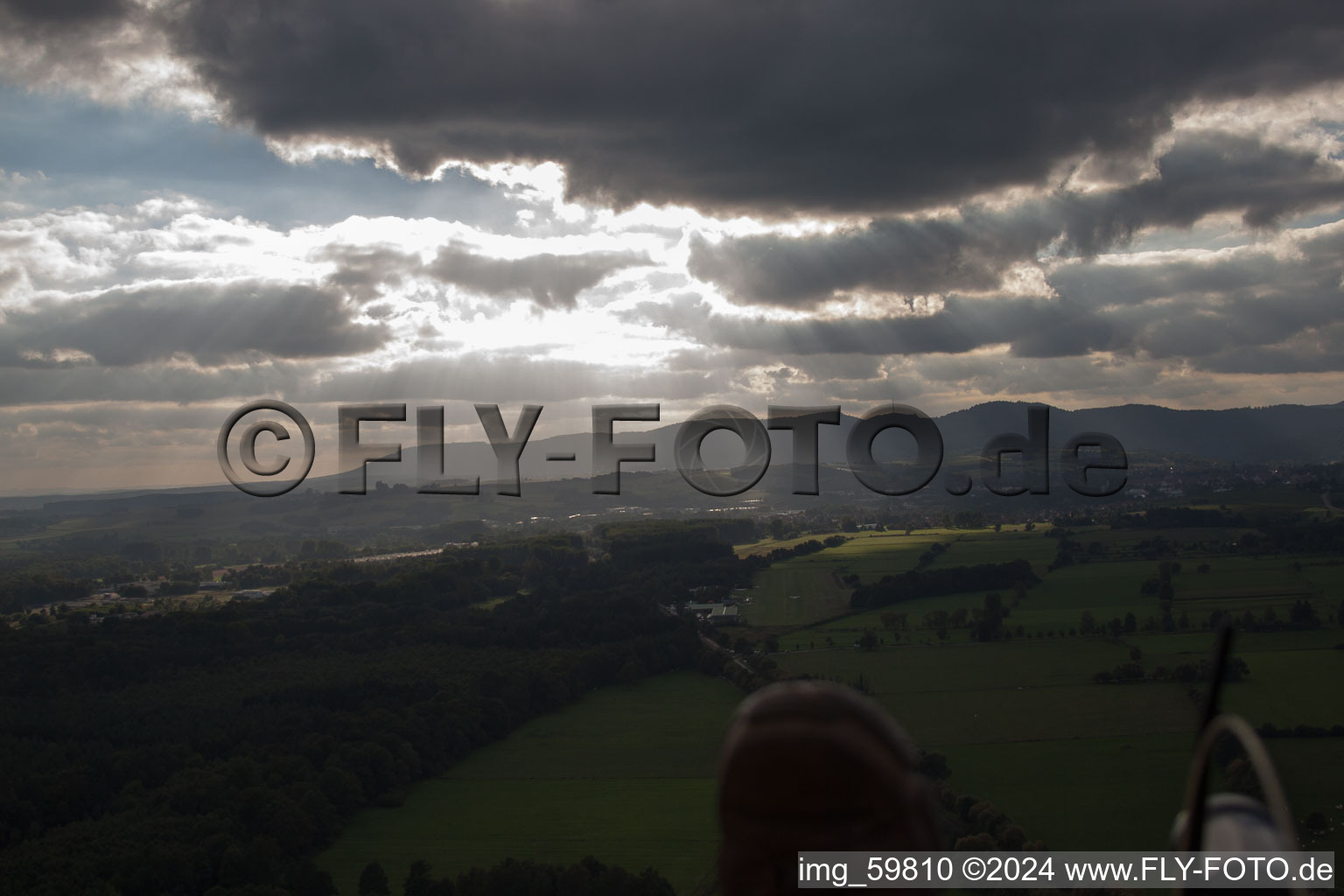 Final approach to 26 in Schweighofen in the state Rhineland-Palatinate, Germany