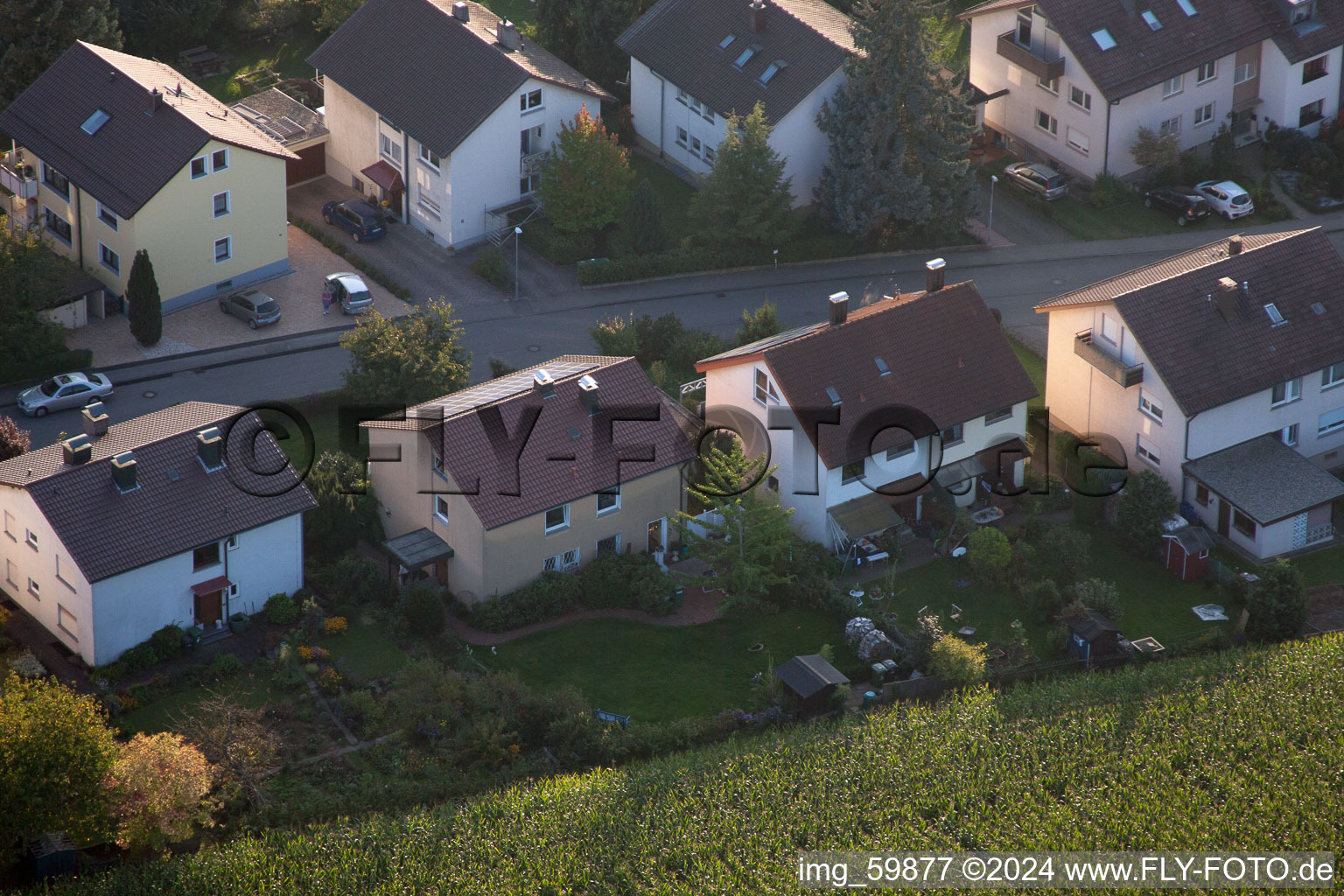 Drone image of At Rothsberg in Ispringen in the state Baden-Wuerttemberg, Germany