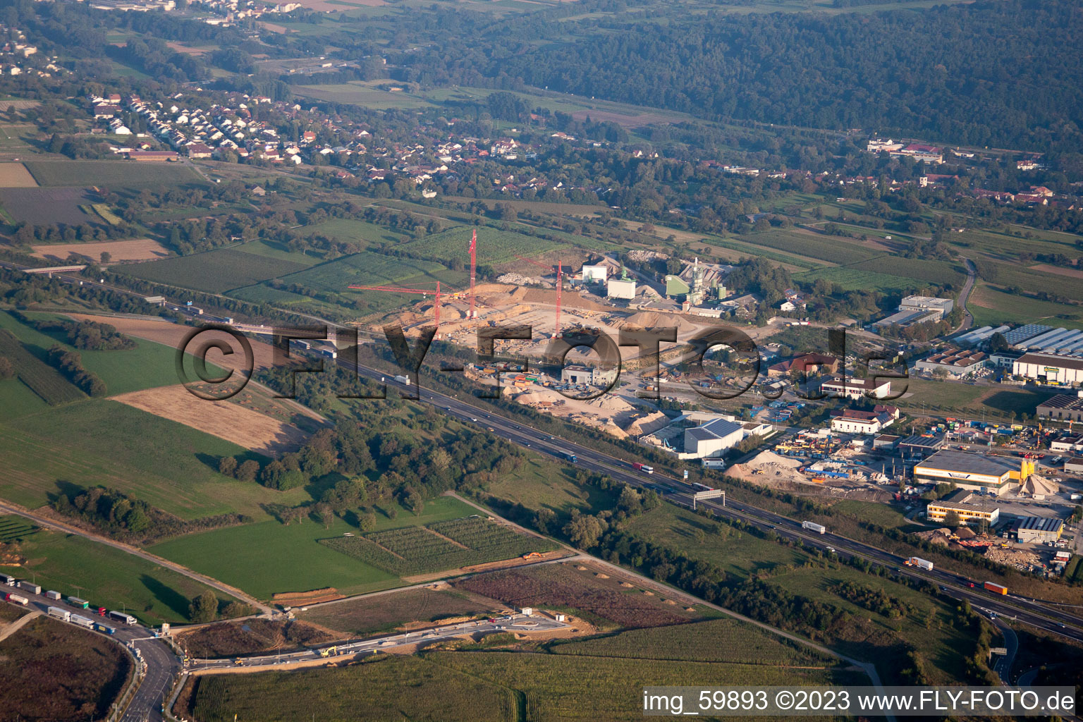 Aerial view of N in Pforzheim in the state Baden-Wuerttemberg, Germany
