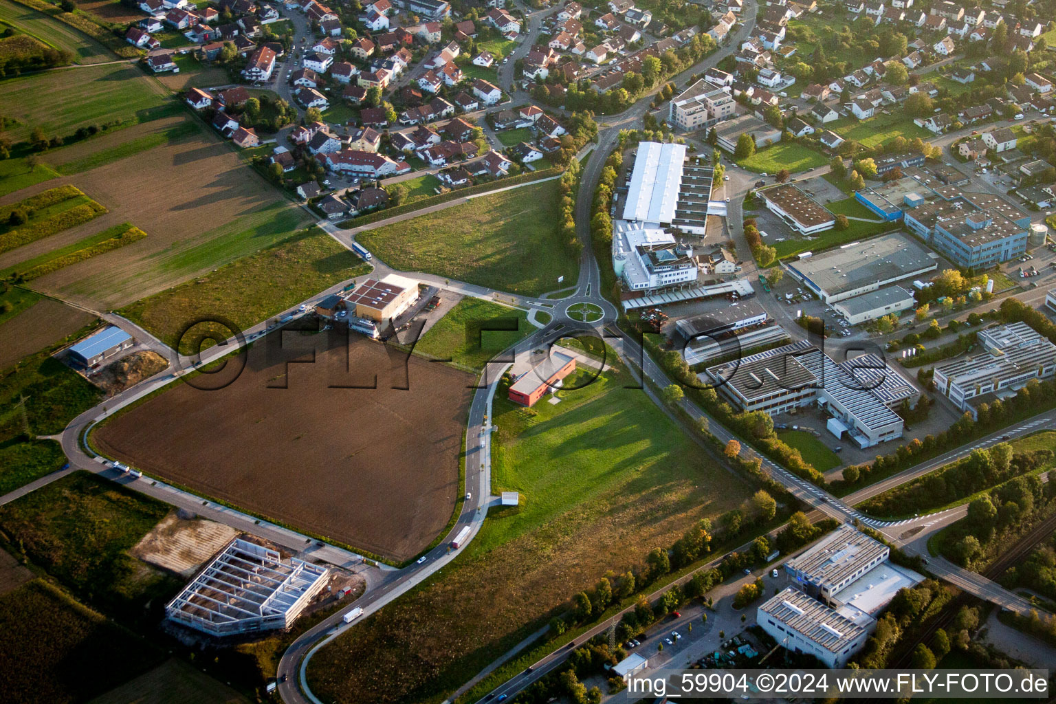 Billäcker commercial area in the district Wilferdingen in Remchingen in the state Baden-Wuerttemberg, Germany