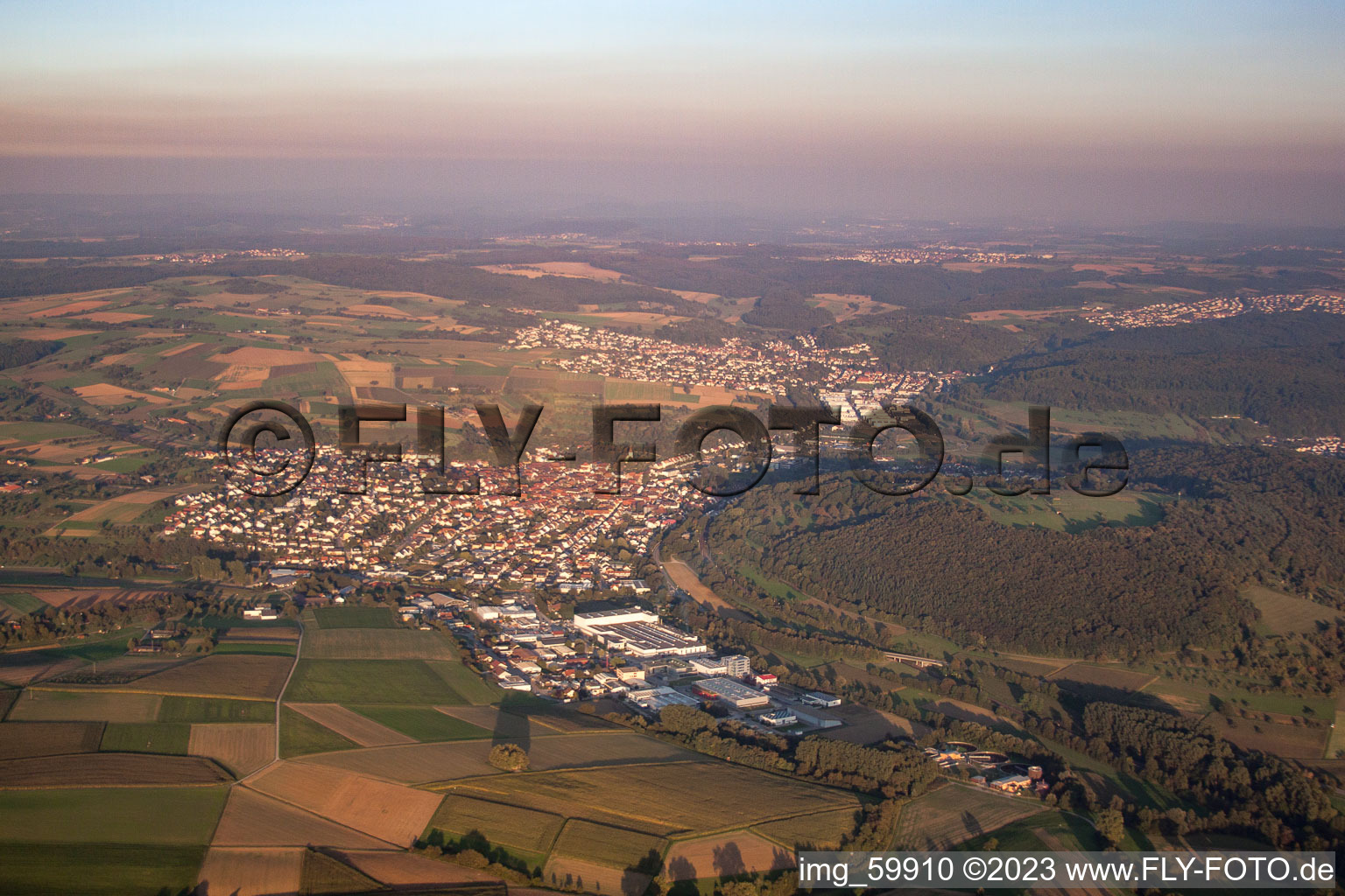 District Königsbach in Königsbach-Stein in the state Baden-Wuerttemberg, Germany out of the air