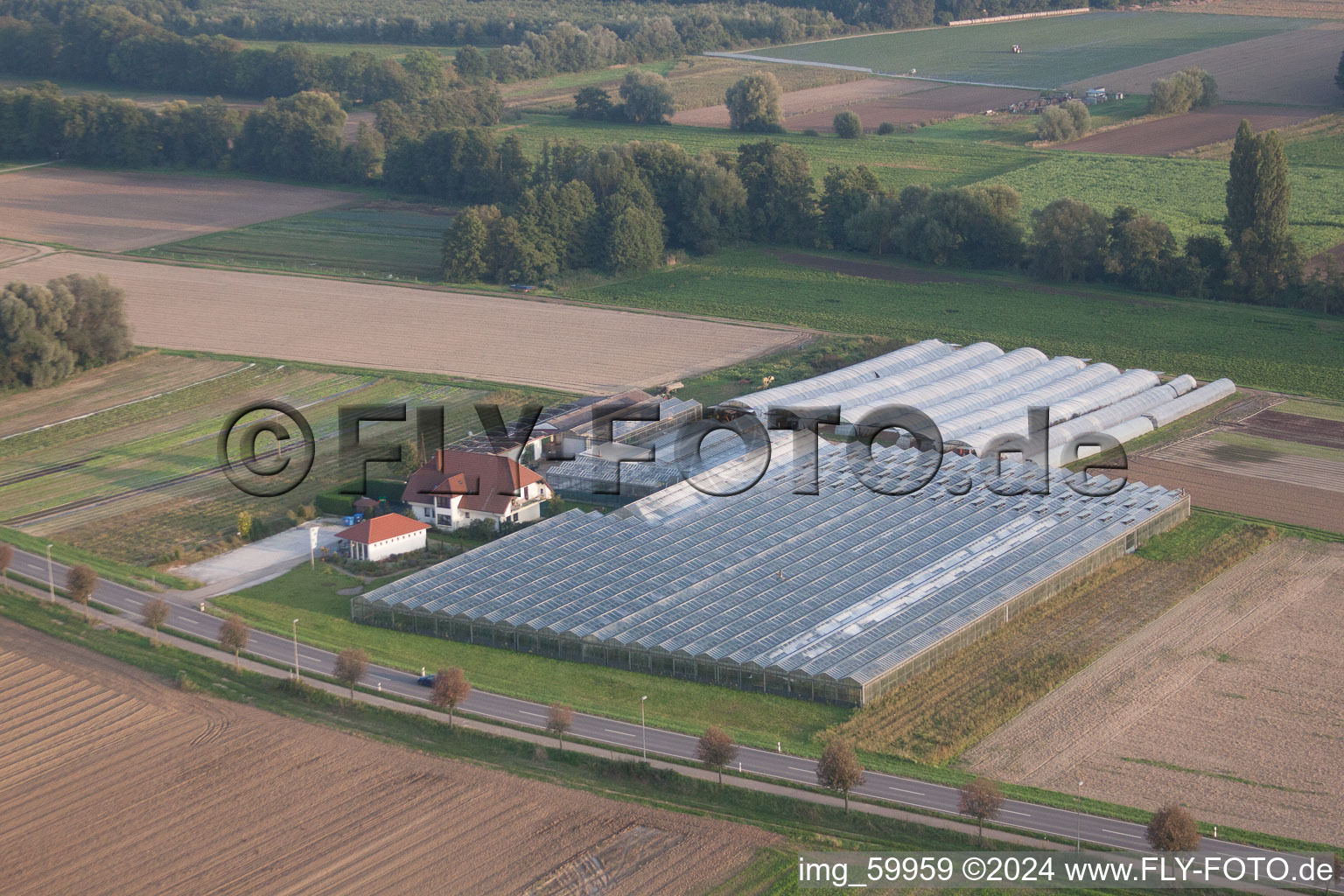 Herxheimweyher in the state Rhineland-Palatinate, Germany viewn from the air