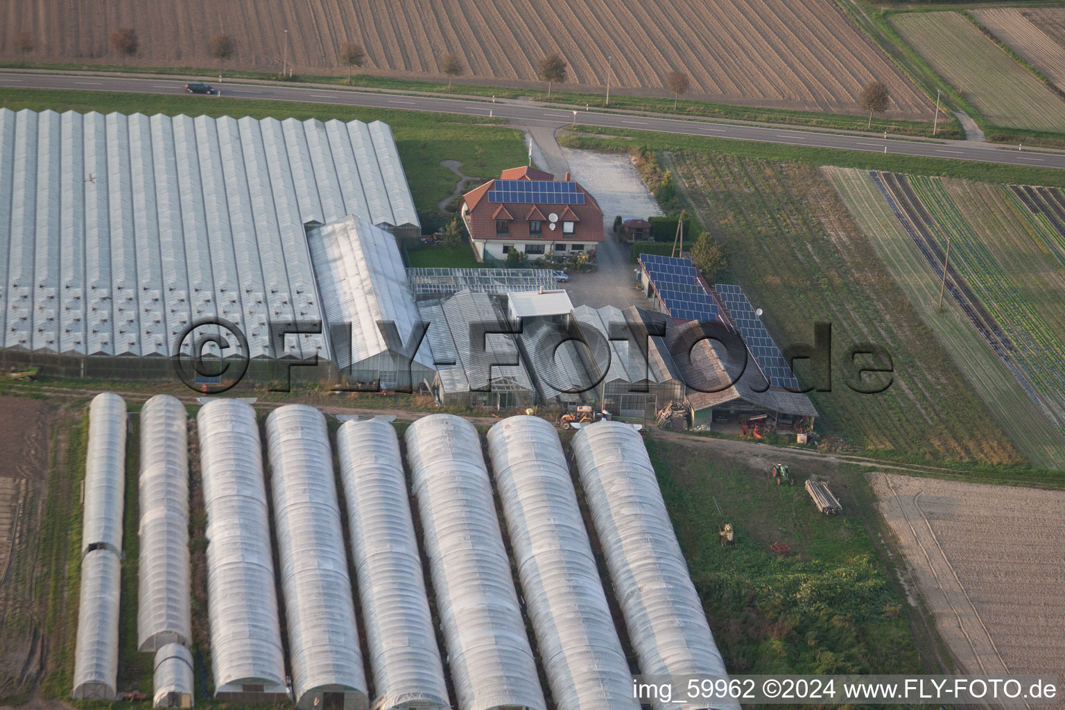 Drone image of Herxheimweyher in the state Rhineland-Palatinate, Germany