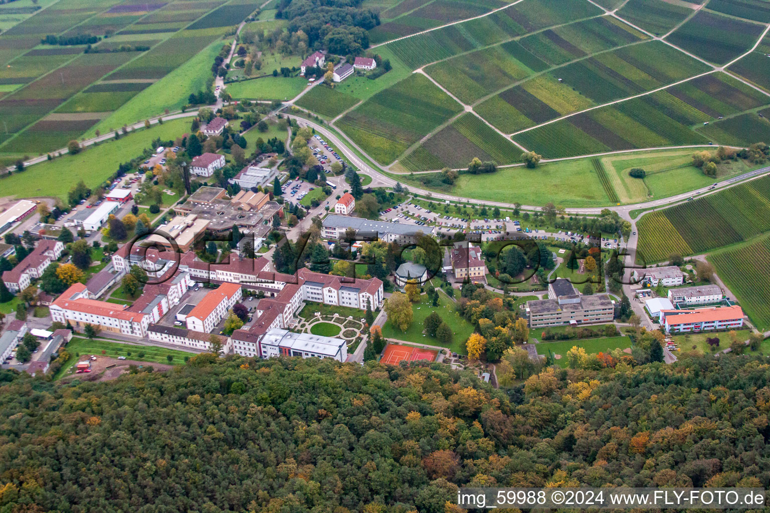 State Psychiatric Clinic in Klingenmünster in the state Rhineland-Palatinate, Germany out of the air