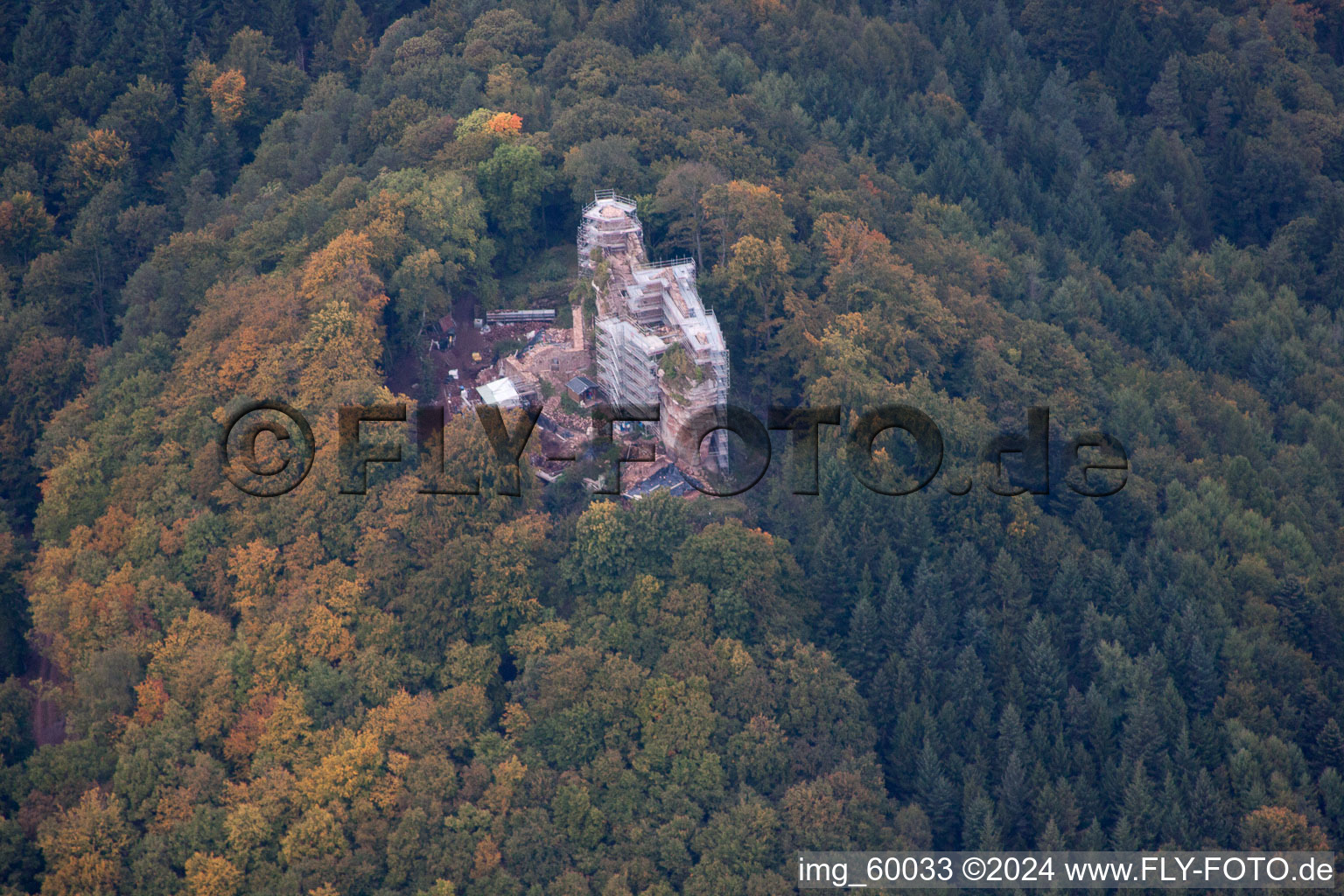 Ruin Modeneck in Ramberg in the state Rhineland-Palatinate, Germany