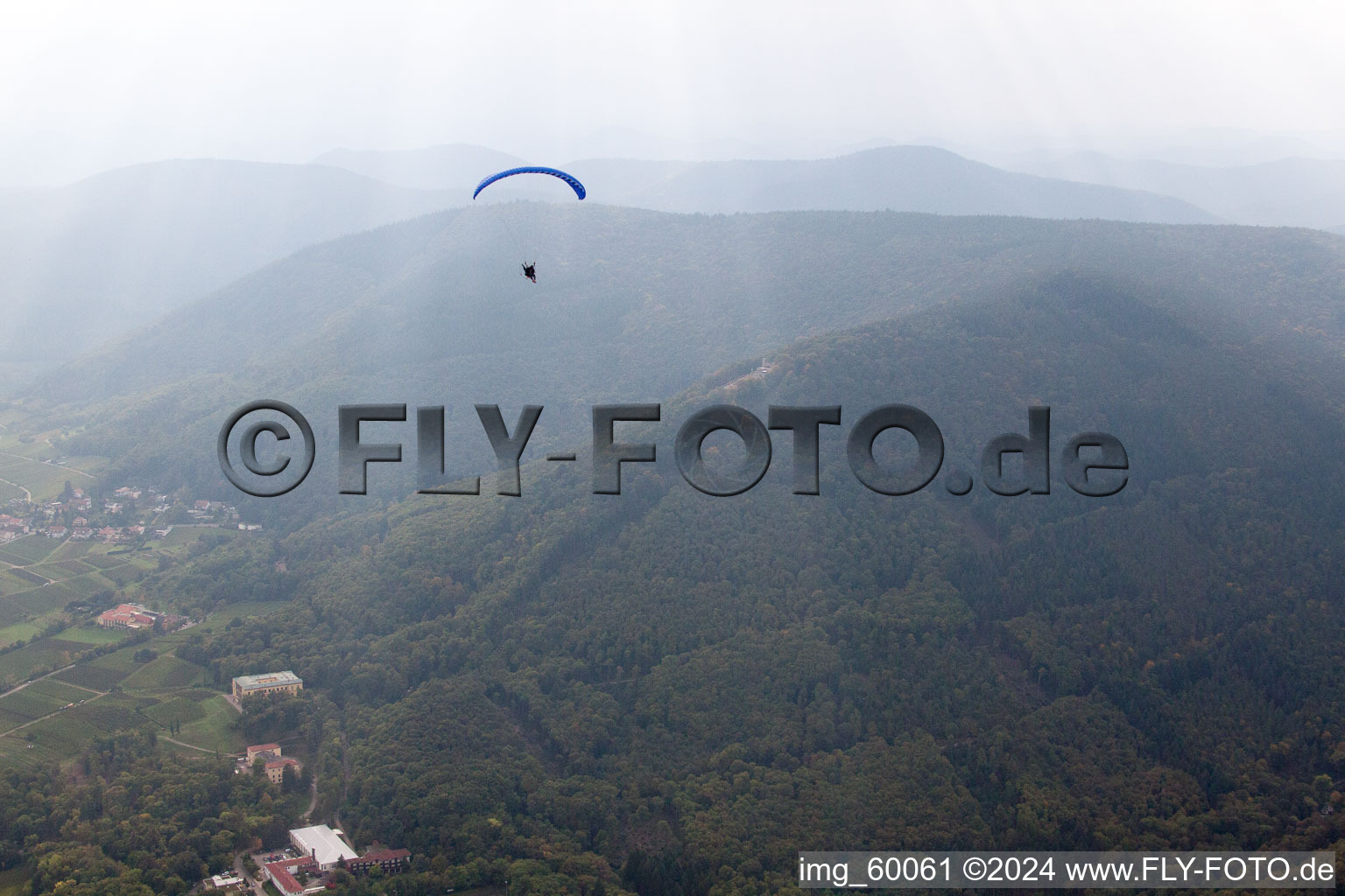 Sankt Martin in the state Rhineland-Palatinate, Germany out of the air