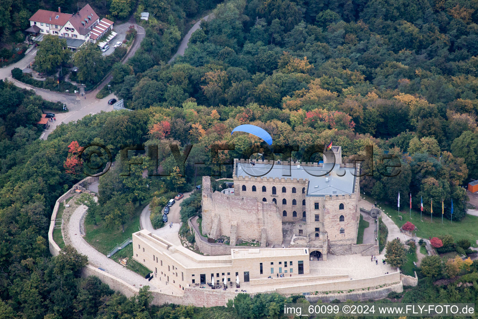 Aerial photograpy of Castle Hambach in Neustadt in the Weinstrasse in the state Rhineland-Palatinate