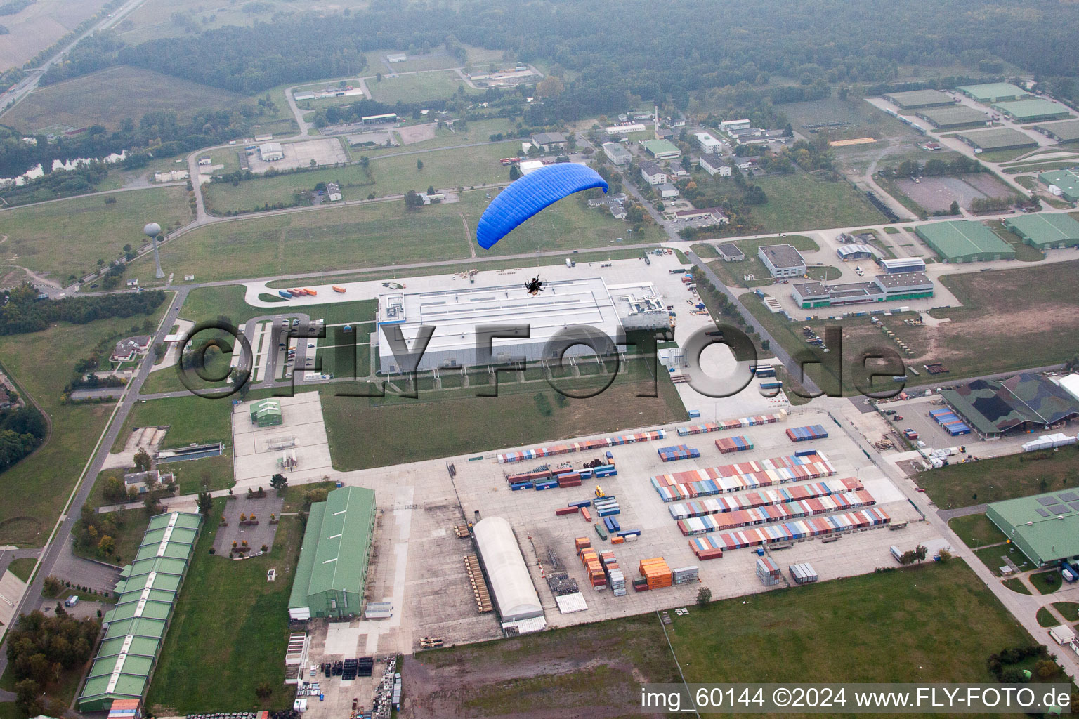 Germersheim in the state Rhineland-Palatinate, Germany from a drone