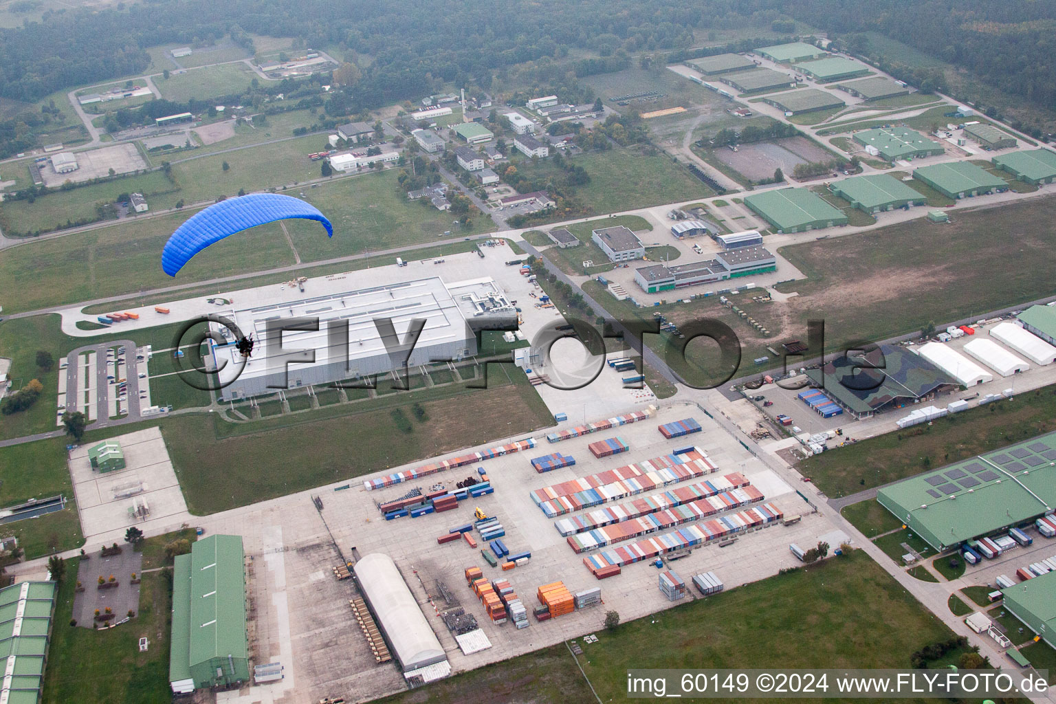 Germersheim in the state Rhineland-Palatinate, Germany seen from above