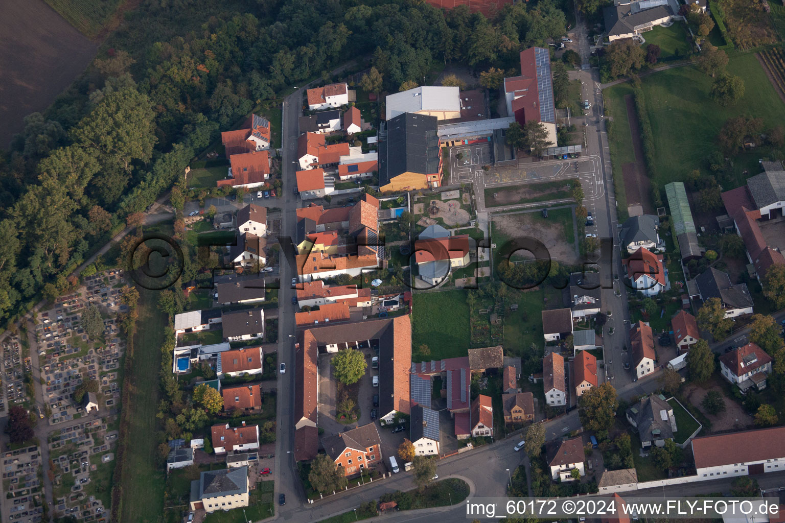 Aerial photograpy of Germersheim in the state Rhineland-Palatinate, Germany