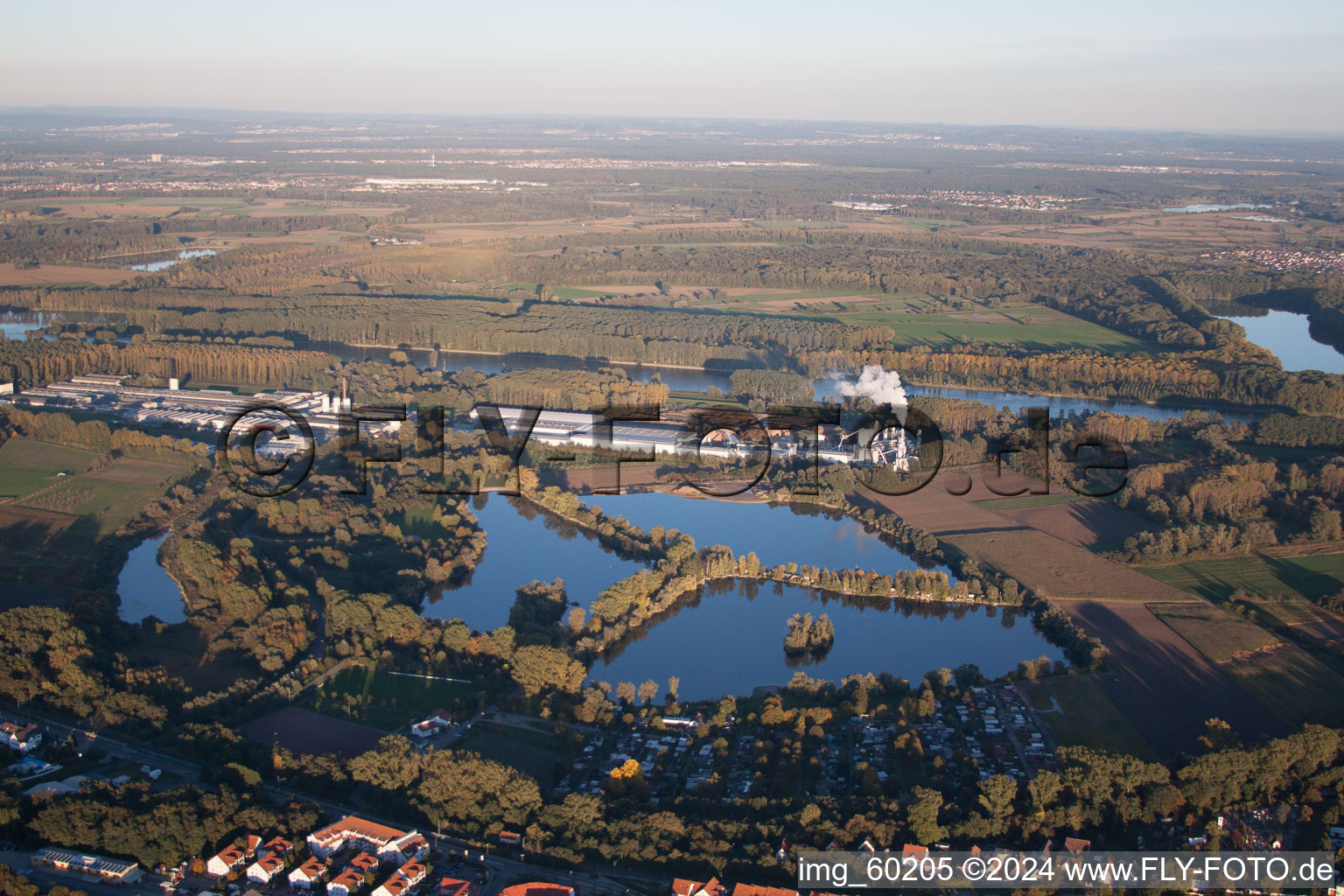 Germersheim in the state Rhineland-Palatinate, Germany seen from above