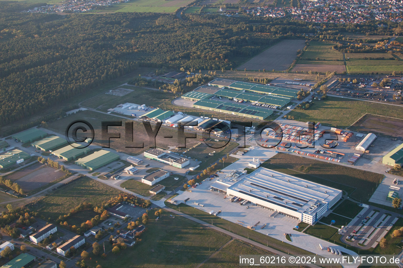 Oblique view of German Armed Forces in Germersheim in the state Rhineland-Palatinate, Germany