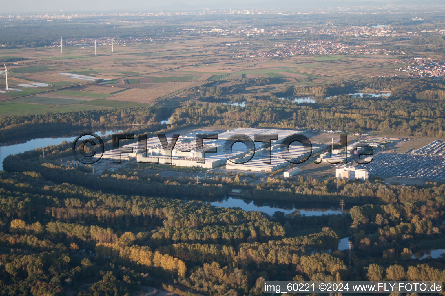 Germersheim in the state Rhineland-Palatinate, Germany out of the air