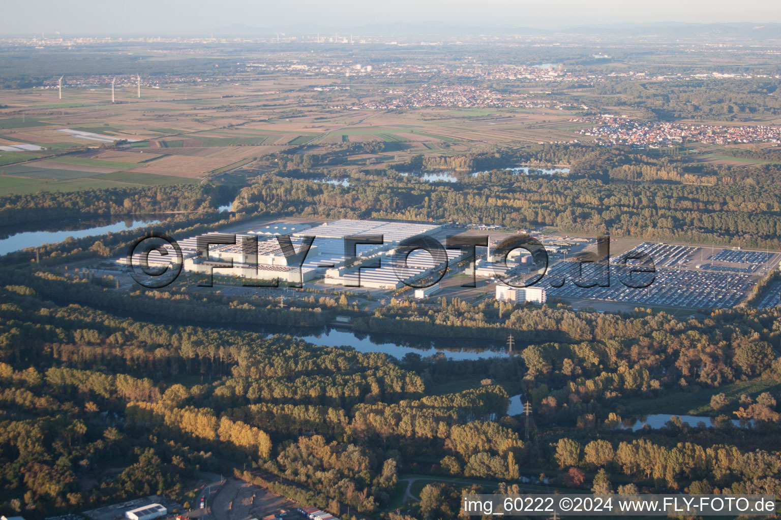 Germersheim in the state Rhineland-Palatinate, Germany seen from above