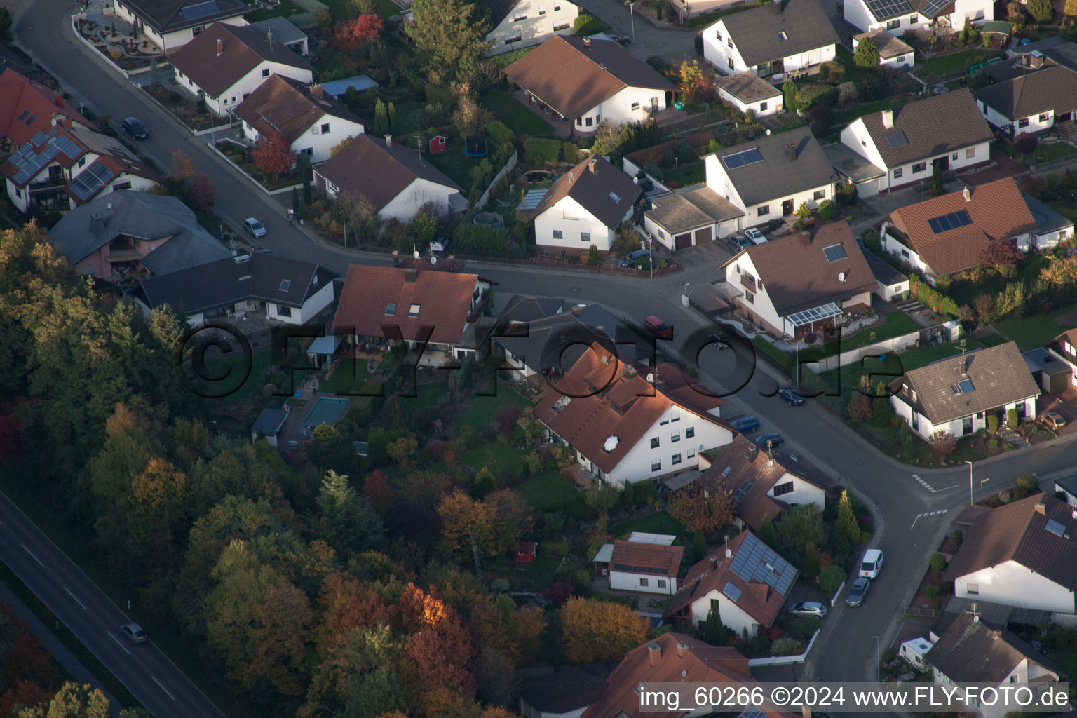 Bird's eye view of Rülzheim in the state Rhineland-Palatinate, Germany